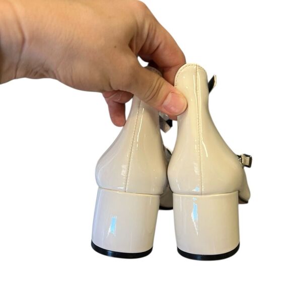 Lisa Vicky Winter White Patent PU Savvy Ankle Strap Pump 7 - Picture 3 of 5